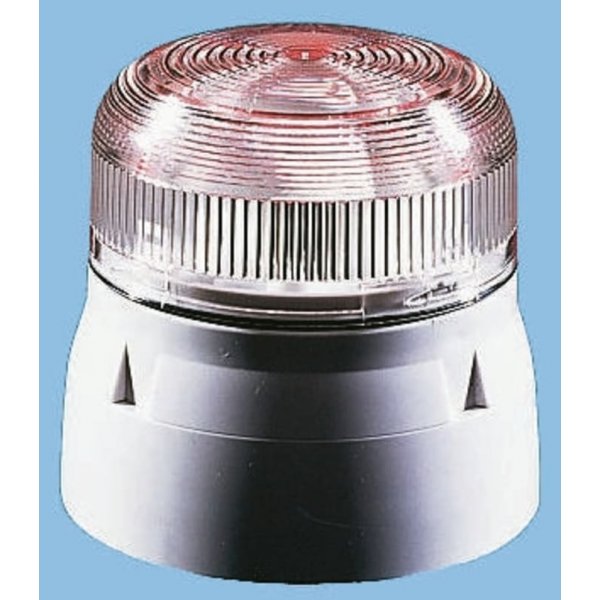 Klaxon QBS-0004 Clear Flashing Beacon, 110 V ac, Surface Mount, Xenon Bulb