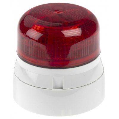 Klaxon QBS-0022 Red Steady Beacon, 230 V ac, Surface Mount, LED Bulb