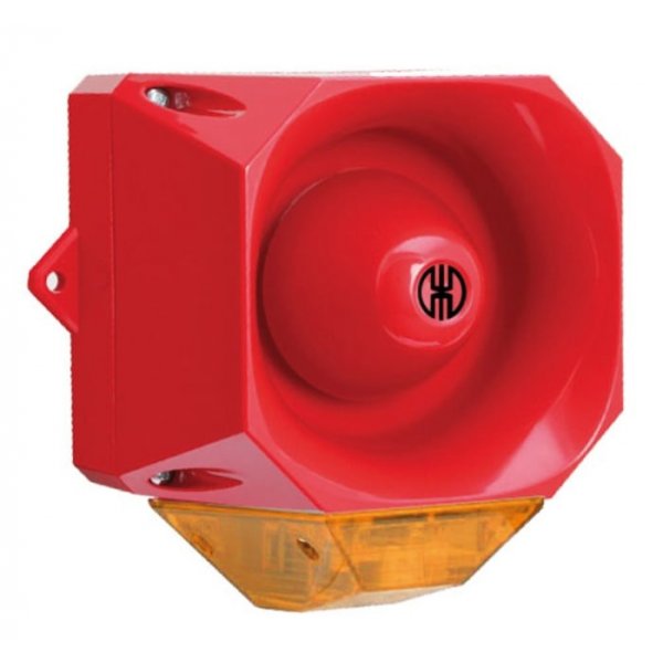 Werma 441.030.55 Red/Yellow Sounder Beacon, 9 → 60 V, IP65, Wall Mount, 105dB at 1 Metre