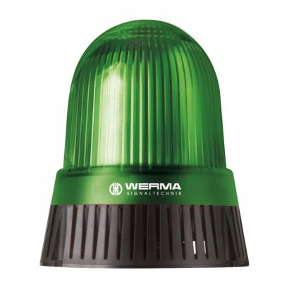 Werma 430.200.75 Green Sounder Beacon, 24 V, IP65, Base Mount, 114dB at 1 Metre