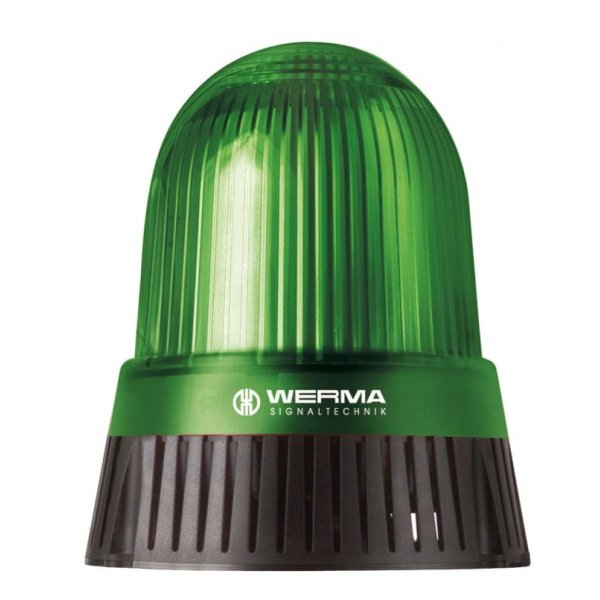 Werma 430.200.60 Green Sounder Beacon, 115 → 230 V, IP65, Base Mount, 98dB at 1 Metre