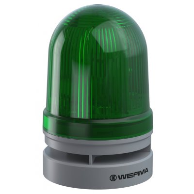 Werma 461.220.70 Green Sounder Beacon, 12 V, IP65, Wall Mount, 114dB at 1 Metre