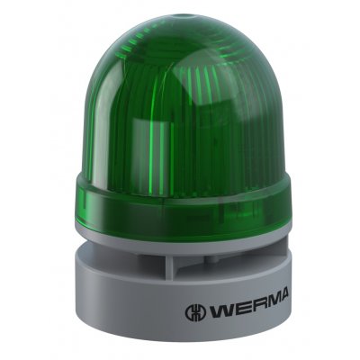 Werma 460.220.74 Green Sounder Beacon, 12 V, IP65, Wall Mount, 92dB at 1 Metre