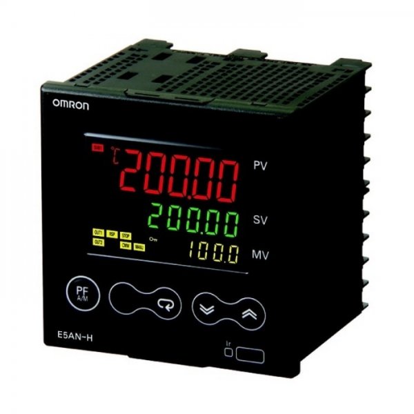 Omron E5AN-HAA2HBMD-500 24VAC/DC Temperature Controller, 96 x 96mm 2 Input, 2 Output Linear, Relay, 26.4 V