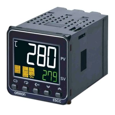 Omron E5CC-RX2ABM-004 Temperature Controller, 48 x 48mm 2 Input, 3 Output Linear, Relay, 240 V