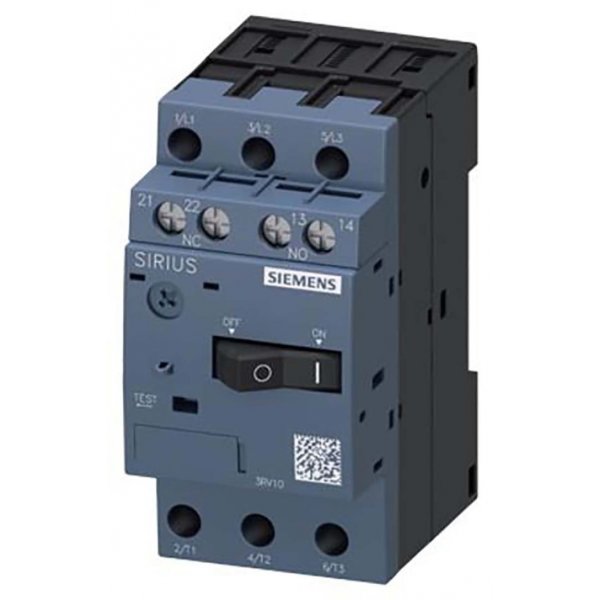 Siemens 3RV1011-1AA15 1.1 → 1.6 A SIRIUS Motor Protection Circuit Breaker