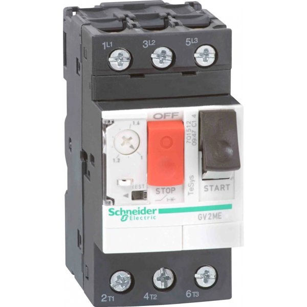Schneider Electric GV2ME146 6 → 10 A TeSys Motor Protection Circuit Breaker