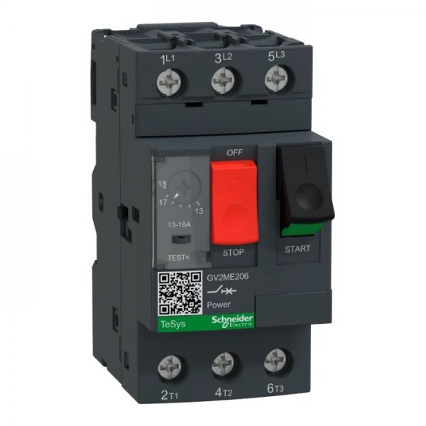 Schneider Electric GV2ME20  13 → 18 A TeSys Motor Protection Circuit Breaker