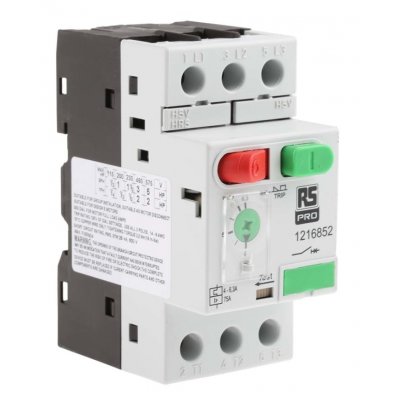 RS PRO 121-6852 4 → 6.3 A Motor Protection Circuit Breaker