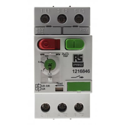 RS PRO 121-6846  0.25 → 0.4 A Motor Protection Circuit Breaker