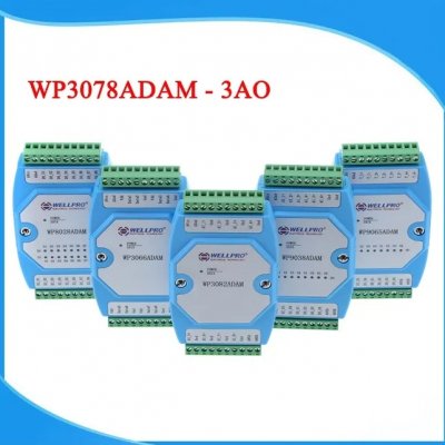 WELLPRO WP3078ADAM (3AO) 4-20MA analog output module/RS485 MODBUS RTU