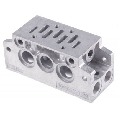 Festo NAVW-1/4-1-ISO series 2 station G 1/4, G 1/8 Sub Base for use with MFH Solenoid Valves
