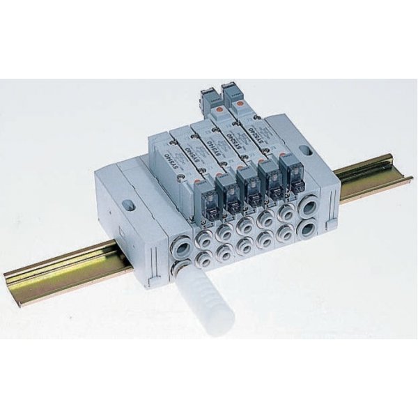 SMC SX5000-50-1A-C6-Q series Manifold End Base for use with SY5000 Solenoid Valve
