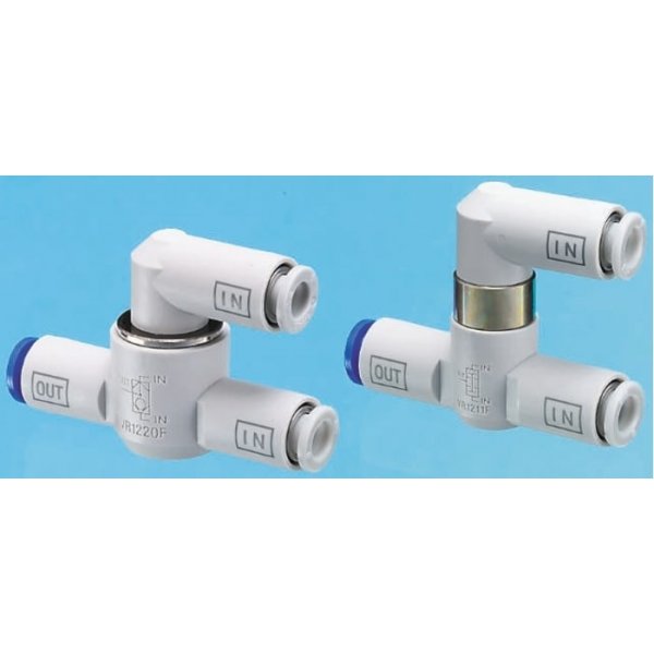 SMC VR1210F-08 Pneumatic Shuttle Valve OR Logic Function 8mm Tube, Tube Connection, 1 MPa Max Operating Pressure
