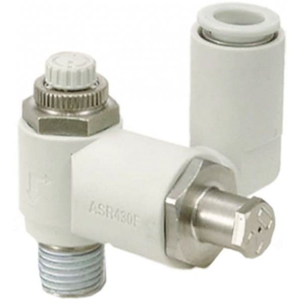 SMC ASR630F-04-12S Non Return Valve R 1/2 Male Inlet, 12mm Tube Outlet, Maximum of 1MPa