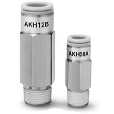 SMC AKH04A-01S Check Valve R 1/8 Male Inlet, 4mm Tube Outlet, -1 → 10bar