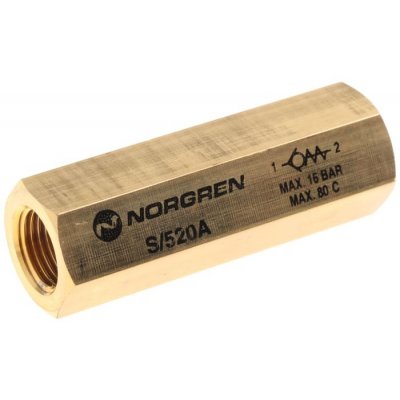 Norgren S/520 Non Return Valve G 1/8 Female Inlet, G 1/8 Female Outlet, 0.3 to 16bar