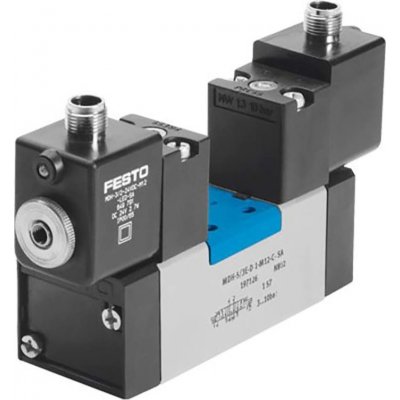 Festo MDH-5/3E-D-3-M12-C 5/3 exhausted Pneumatic Solenoid/Pilot-Operated Control Valve - Electrical