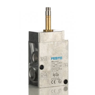 Festo MFH-3-1/4-EX 3/2 Closed, Monostable Solenoid Valve - Electrical G 1/4 MFH Series