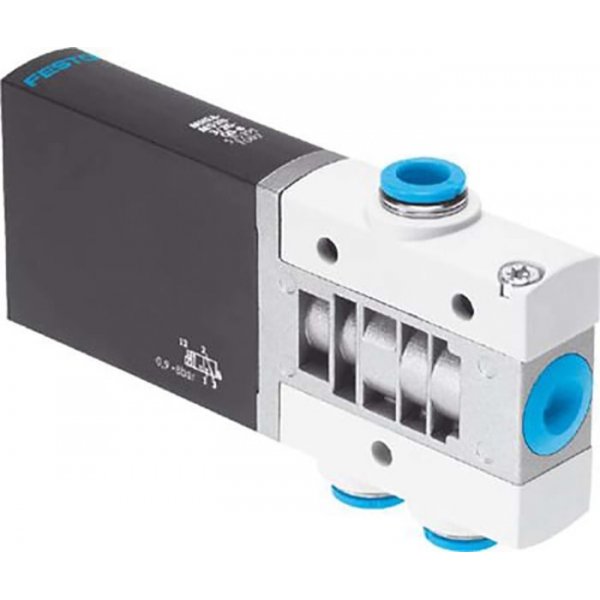 Festo MHE4-MS1H-3/2O-QS-8 3/2 Open, Monostable Pneumatic Solenoid/Pilot-Operated Control Valve - Electrical