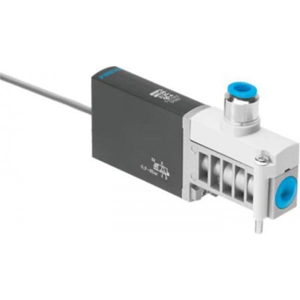 Festo MHP3-MS1H-3/2G-QS-6-K 3/2 Closed, Monostable Pneumatic Solenoid/Pilot-Operated Control Valve - Electrical