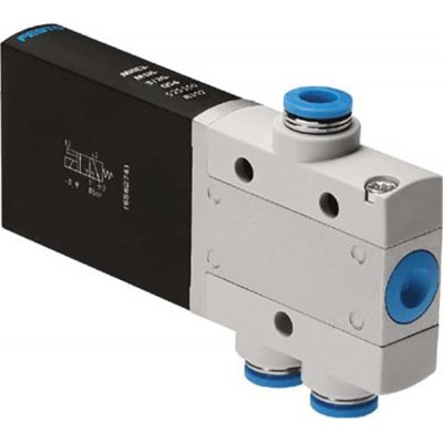 Festo MHE3-M1H-3/2O-QS-6 3/2 Open, Monostable Pneumatic Solenoid/Pilot-Operated Control Valve - Electrical