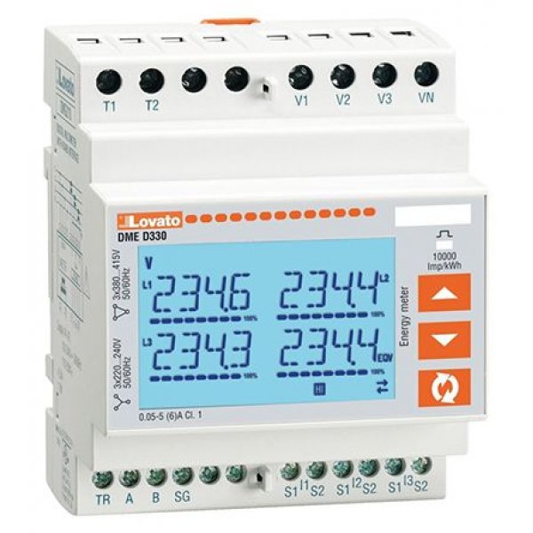 Lovato DMED330MID LCD Energy Meter - RS485