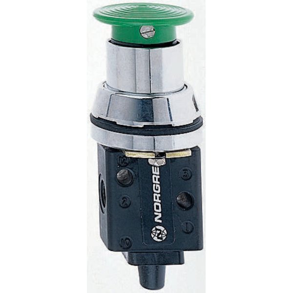 Norgren 03036802RS Push Button 3/2 Pneumatic Manual Control Valve 03 Series, G 1/8, 1/8in, III B