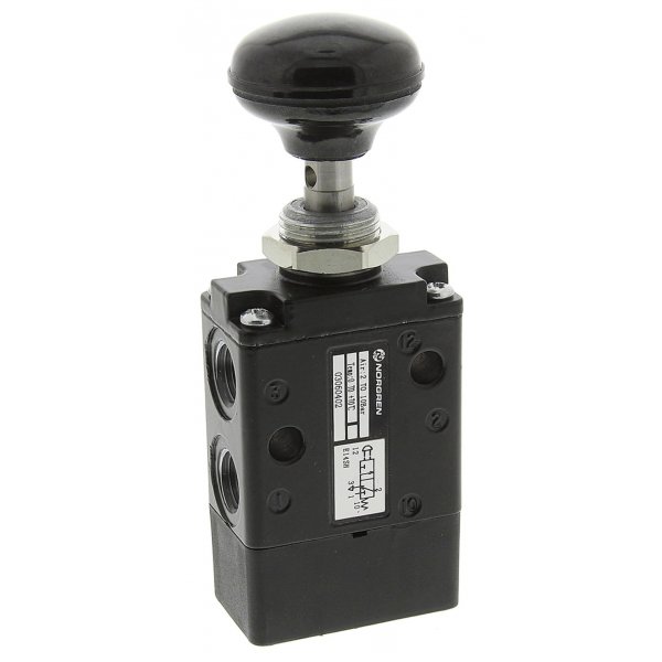 Norgren 03060402 Push Button 3/2 Pneumatic Manual Control Valve 03 Series, G 1/4, 1/4in