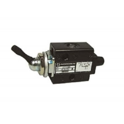RS PRO 235-4725 Toggle 3/2 Pneumatic Control Valve super X manual 3/2 valve Series, G 1/8, 1/8in