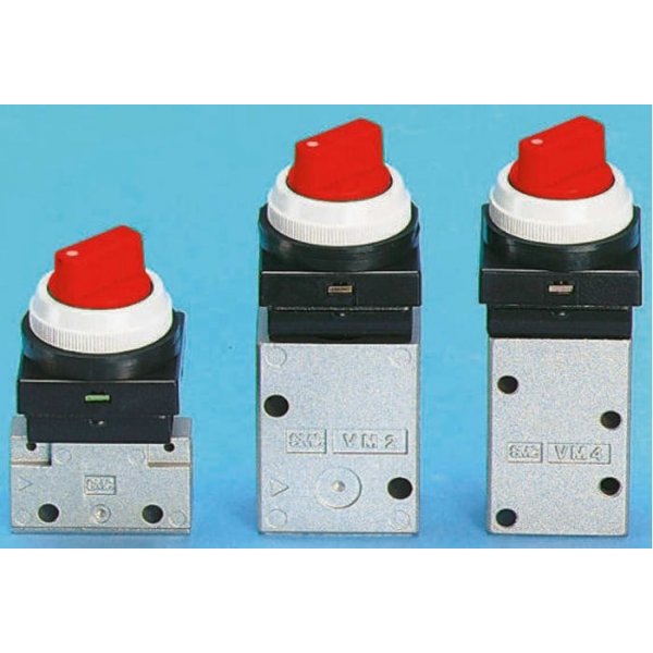 SMC VM430-01-34R Twist Selector 3/2 Pneumatic Manual Control Valve VM400 Series, Rc 1/8, 1/8in