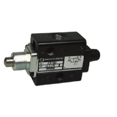 RS PRO 235-4724 Plunger 3/2 Pneumatic Control Valve super X Mechanical 3/2 valve Series, G 1/8, 1/8in
