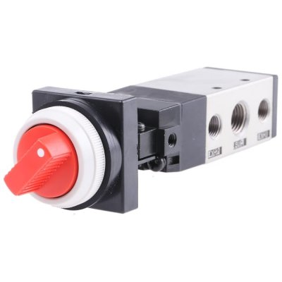 SMC VFM350-02-34R Twist Selector 5/2 Pneumatic Manual Control Valve VFM300 Series, Rc 1/4, 1/4in