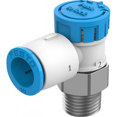 Festo VFOE-LE-T-R14-Q10 Rotary Knob Exhaust Air One Way Flow Control Pneumatic Control Valve VFOE Series, R 1/4, 1/4in