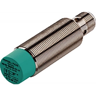 Pepperl + Fuchs NBN12-18GM50-E2-V1 Inductive Barrel-Style Proximity Sensor, M18 x 1, 12 mm Detection, PNP Output