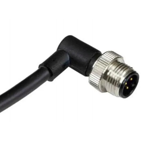 RS PRO 124-7074 Right Angle M12 to Unterminated Connector & Cable 4 Core 2M