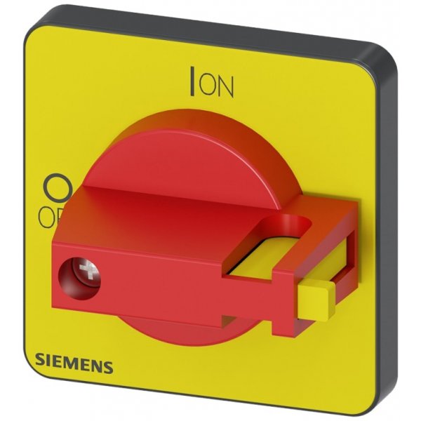 Siemens 3LD9343-7C Red/Yellow Rotary Handle, SENTRON Series