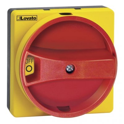 Lovato GAX61 Red/Yellow Rotary Handle, GA Series