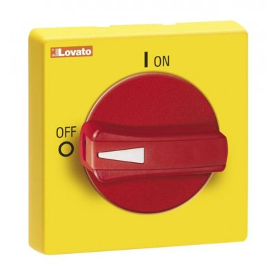 Lovato GAX64 Red/Yellow Rotary Handle, GA Series