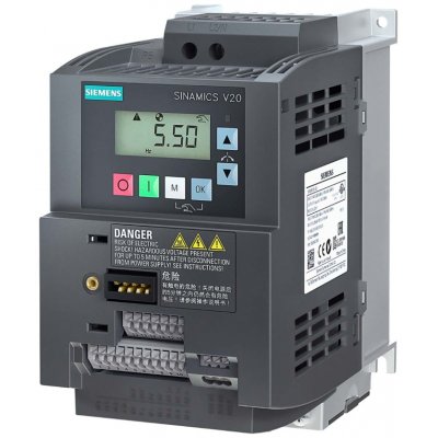 Siemens 6SL3210-5BB21-5UV1 Converter, 1.5 kW, 1 Phase, 240 V ac, 7.8 A, SINAMICS V20 Series