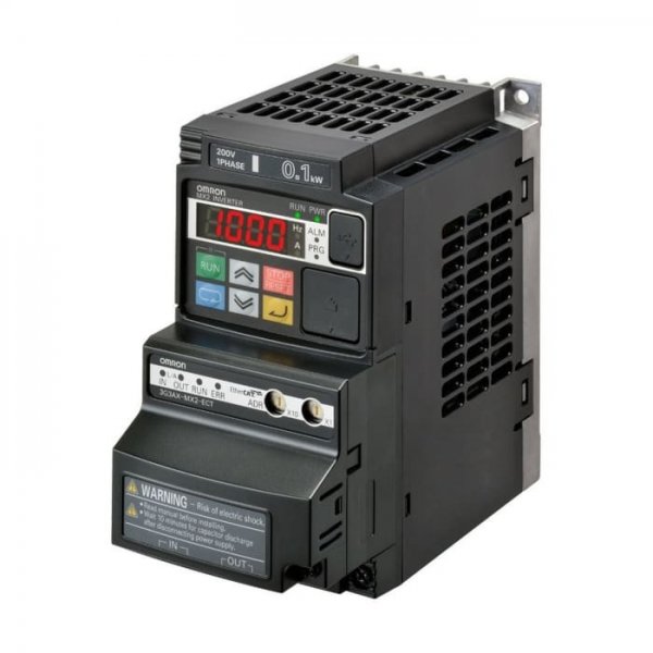Omron 3G3MX2-AB001-E-ECT Inverter Drive, 0.1 kW, 1 Phase, 200 V ac, 1.0 A, 3G3MX2 Series