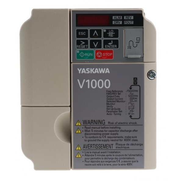 Omron VZA41P5BAA Inverter Drive, 1.5 kW, 3 Phase, 400 V ac, 5.4 A, V1000 Series