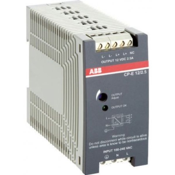 ABB 1SVR427035R2000 CP-E 48/10.0 Switch Mode DIN Rail Power Supply, 90 → 264V ac ac, dc Input, 48V