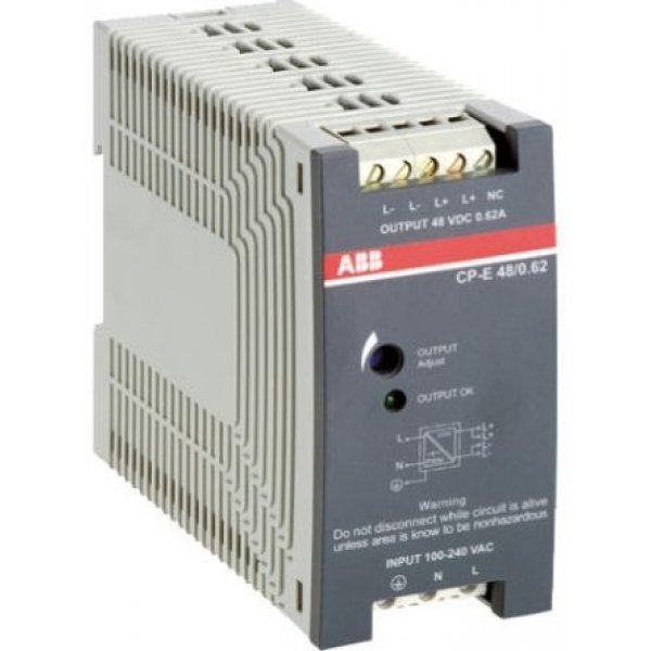 ABB 1SVR427031R2000 CP-E 48/1.25 Switch Mode DIN Rail Power Supply, 85 → 264V ac ac, dc Input, 48V