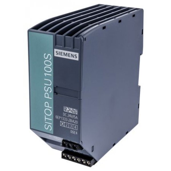 Siemens 6EP1333-2BA20 DIN Rail Panel Mount Power Supply 144W 24V 5A