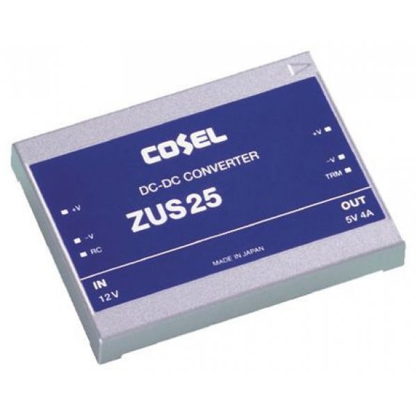 Cosel ZUW250512 Isolated DC-DC Converter Through Hole 4.5-9Vin ±12Vout