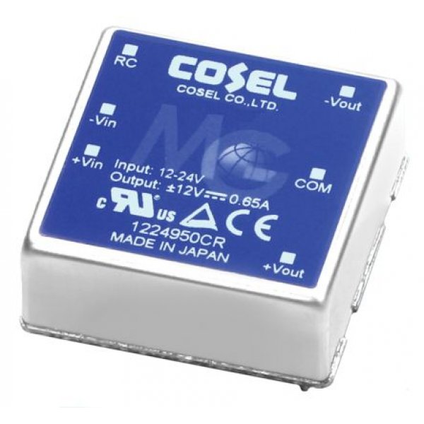Cosel MGFW152405 Isolated DC-DC Converter Through Hole 9-36Vin ±5Vout