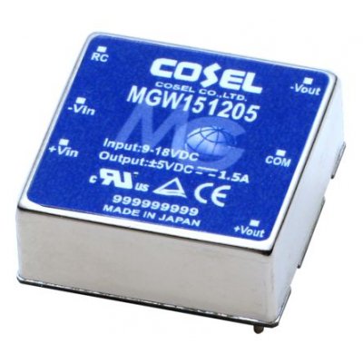 Cosel MGS151215-R Isolated DC-DC Converter PCB Mount 9-18Vin 15Vout
