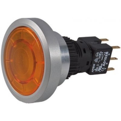 Apem A9PFA1Y2DK3 DP Momentary Push Button Switch Amber LED