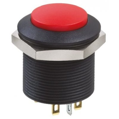 Apem FPAR3D1462C1X DPST-NO Push Button Switch Red LED